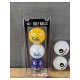 Brand New UCLA Bruins Golf Balls and Tees Lot - 6 Black Birdie Balls, 3 UCLA Balls, 50 Tees