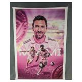 2 Brand New Lionel Messi Inter Miami Canvas Posters - 12 x 18" & 17.5 x 25"