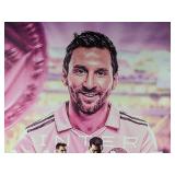 2 Brand New Lionel Messi Inter Miami Canvas Posters - 12 x 18" & 17.5 x 25"