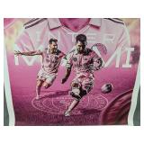2 Brand New Lionel Messi Inter Miami Canvas Posters - 12 x 18" & 17.5 x 25"