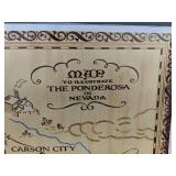 Brand New Map to Illustrate The Ponderosa in Nevada Canvas Print, 16" x 24"