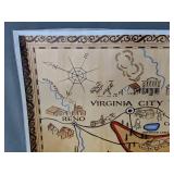 Brand New Map to Illustrate The Ponderosa in Nevada Canvas Print, 16" x 24"