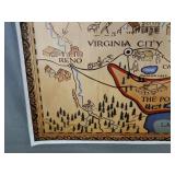 Brand New Map to Illustrate The Ponderosa in Nevada Canvas Print, 16" x 24"