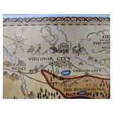 Brand New Map to Illustrate The Ponderosa in Nevada Canvas Print, 16" x 24"