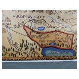 Brand New Map to Illustrate The Ponderosa in Nevada Canvas Print, 16" x 24"