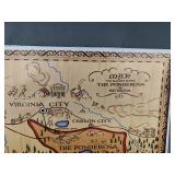 Brand New Map to Illustrate The Ponderosa in Nevada Canvas Print, 16" x 24"