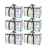 6 Brand New Baleine Extra Large Moving Bags, Clear, $35.00 Retail