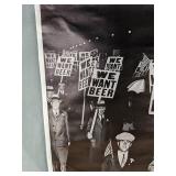 Brand New "We Want Beer" Historical Protest Canvas Poster, 16" x 24"
