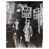 Brand New "We Want Beer" Historical Protest Canvas Poster, 16" x 24"