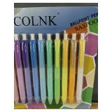 12 Pack of Brand New COLNK SASPOO Colored Ballpoint Pens, Medium 1.0mm