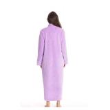 Brand New Just Love Plush Zipper Lounger Solid Robe, Lilac, 2X