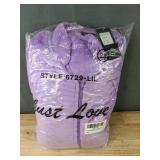 Brand New Just Love Plush Zipper Lounger Solid Robe, Lilac, 2X