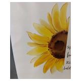 Brand New 12" x 16" Sunflower Canvas Print with Inspirational Quote