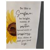 Brand New 12" x 16" Sunflower Canvas Print with Inspirational Quote