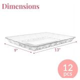 12 Brand New Prestee 9 x 13" Plastic Serving Platters