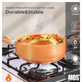 Brand New FRUITEAM 10-Piece Copper Nonstick Cookware Set