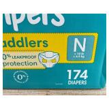 Brand New Pampers Swaddlers Diapers Newborn (Less than 10 Pounds) 174 Count $63 Retail