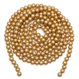 Brand New Frienda 100 Feet Wooden Bead Garland Home Decoration in Gold