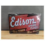 Brand New Edison Spark Plugs Aluminum Sign