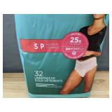32 Brand New Depend Fresh Protection Underwear Size S/P