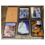 Lot of Large Photo Frames & A Cork Board