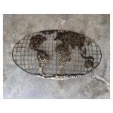 American Mid-Century Gold World Map Plaque