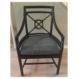 Gorgeous Glass Top Dining Table with Four McGuire Target Arm Chairs