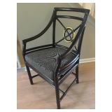 Gorgeous Glass Top Dining Table with Four McGuire Target Arm Chairs