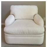 A. Rudin Swivel Neutral Colored Upholstered Chair