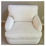 A. Rudin Swivel Neutral Colored Upholstered Chair