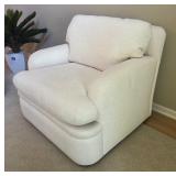 A. Rudin Swivel Neutral Colored Upholstered Chair