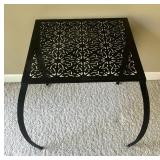 Black Metal Accent Table