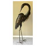 Decorative Metal Crane Figurine