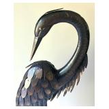 Decorative Metal Crane Figurine