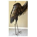 Decorative Metal Crane Figurine