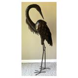 Decorative Metal Crane Figurine