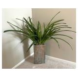 Tall Decorative Artificial Plant in Stone-Style Planter, 43 Inches
