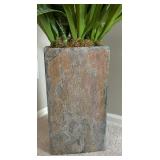 Tall Decorative Artificial Plant in Stone-Style Planter, 43 Inches