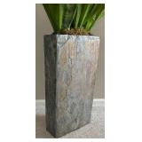 Tall Decorative Artificial Plant in Stone-Style Planter, 43 Inches