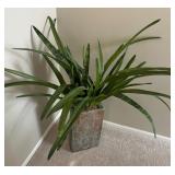 Tall Decorative Artificial Plant in Stone-Style Planter, 43 Inches