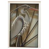 "Blue Heron" Laser Art by Kate Whisler