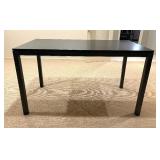 Parsons Base with Honed Mesabi Black Marble Top Table