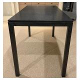Parsons Base with Honed Mesabi Black Marble Top Table