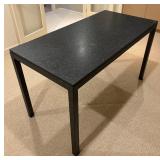 Parsons Base with Honed Mesabi Black Marble Top Table