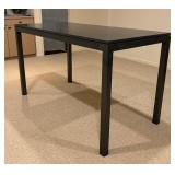 Parsons Base with Honed Mesabi Black Marble Top Table