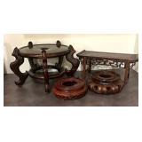 Variety of Decorative Wooden Asian Style Stands