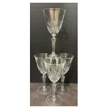 Four Crystal Stemmed Glasses