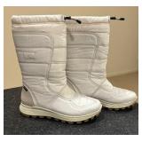 White Size 6 Boots by Ecco