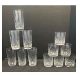 Classy Crystal Highball and Lowball Glassware