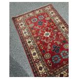 Pakistani Wool Area Rug 46 x 72 Inch Red and Multi-Color Pattern